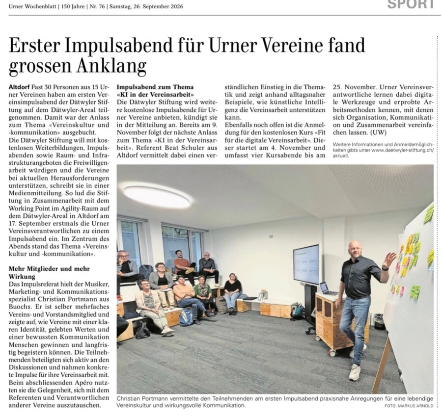 UW Impulsabend Vereine